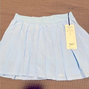 Alo Yoga Varsity Tennis Skirt Blue Skies Size Medium NWT